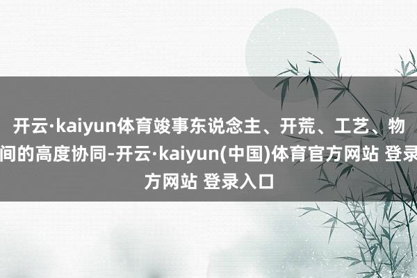 开云·kaiyun体育竣事东说念主、开荒、工艺、物料之间的高度协同-开云·kaiyun(中国)体育官方网站 登录入口